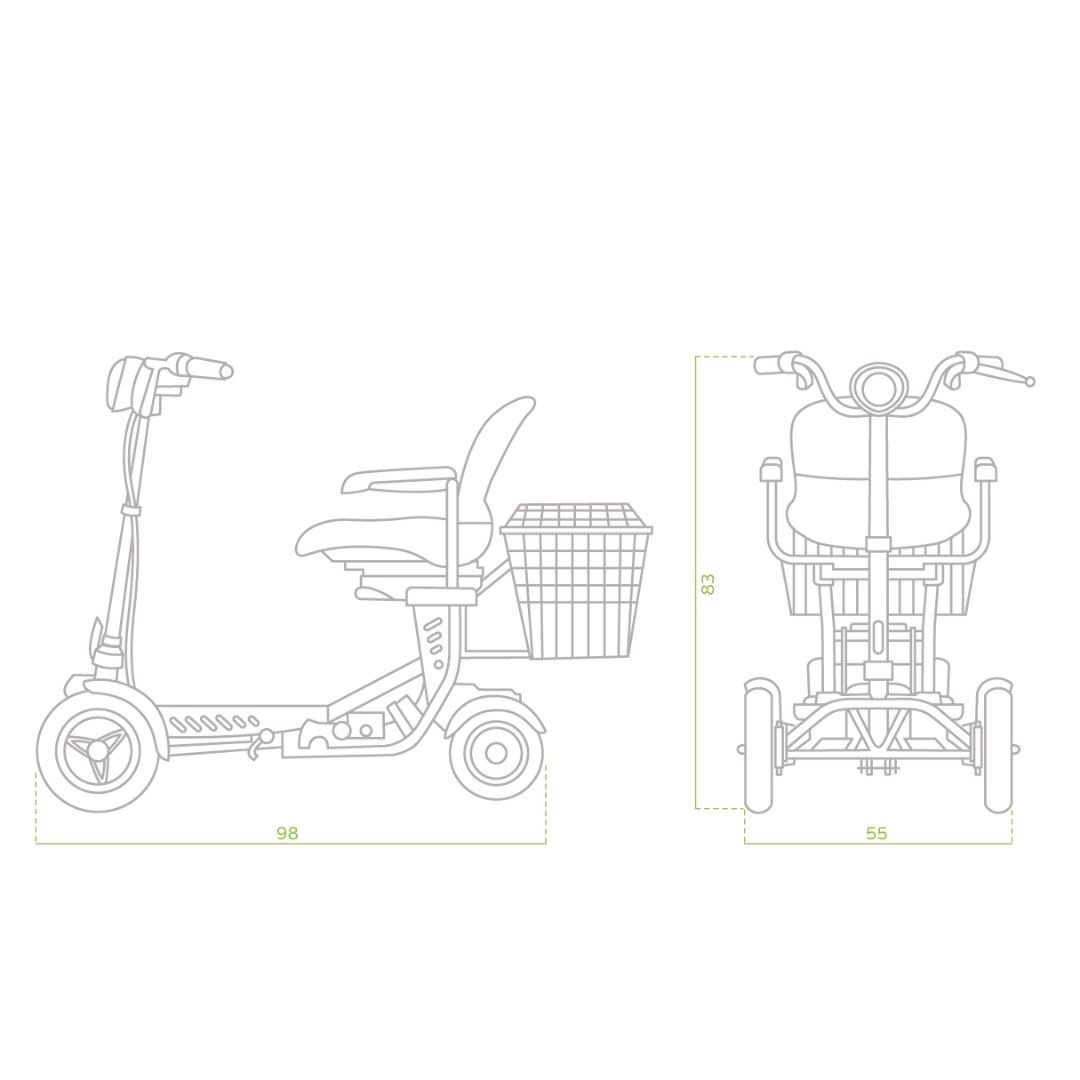 Econelo Foldy Lithium Folding Scooter User Guide – features