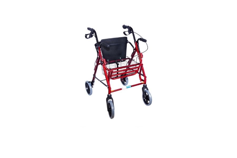 Aluminium Rollator with Foot Pedal (Possibility to Use as a Wheelchair)